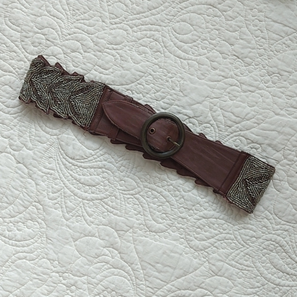 Forever 21 faux leather beaded belt